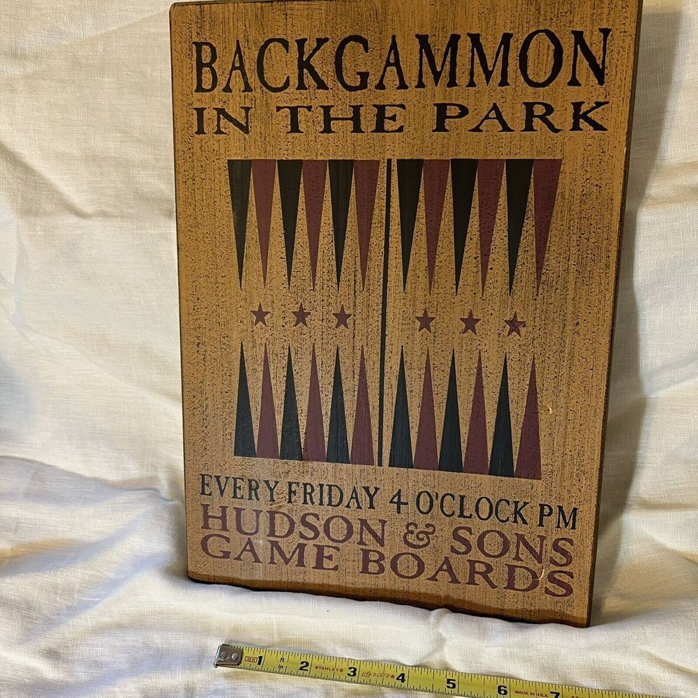 Backgammon In The‎ Park Hudson And Sons Wall Hanging Wood